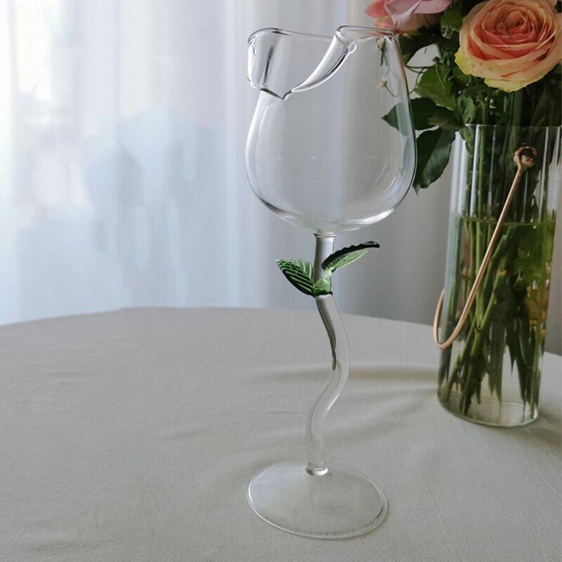 Transparent Rose Shaped Wine Glass 100 ml by HitMyNeed