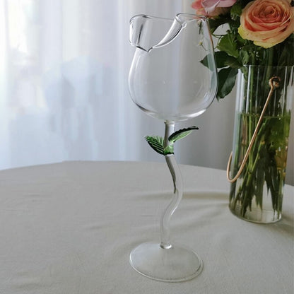 Transparent Rose Shaped Wine Glass 100 ml by HitMyNeed