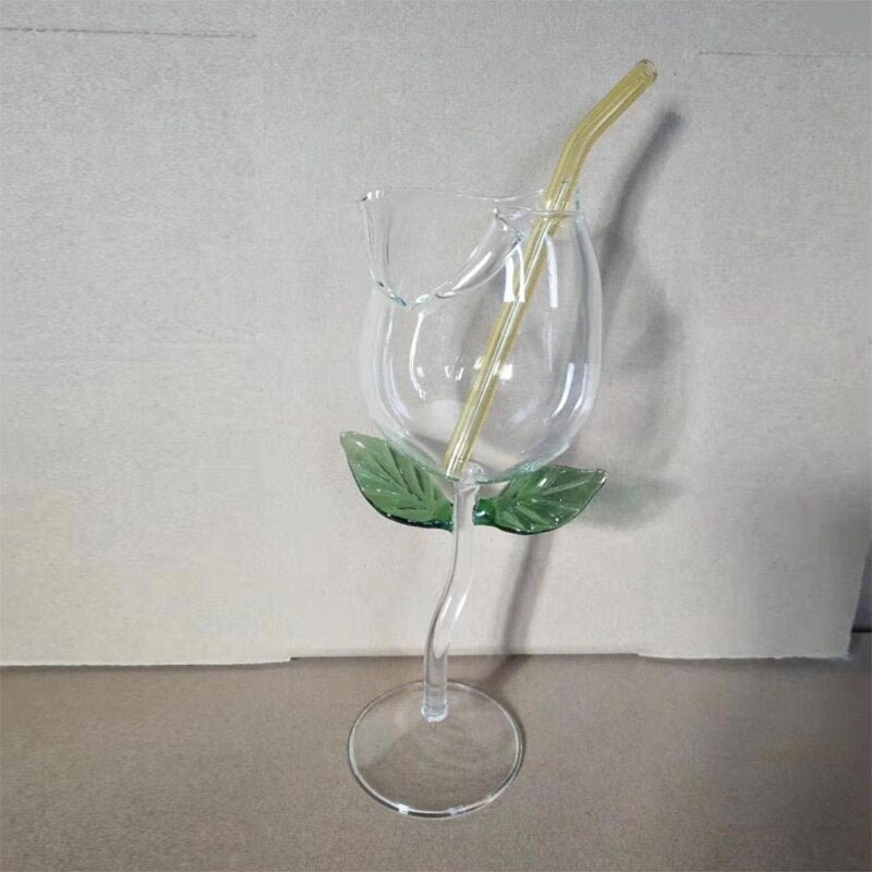 Transparent Rose Shaped Wine Glass 100 ml by HitMyNeed
