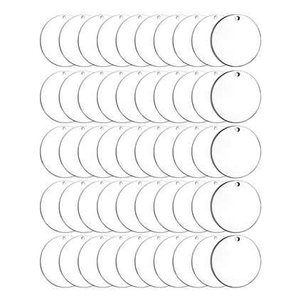 Transparent Round Acrylic Discs 5cm (50 Pack) by HitMyNeed