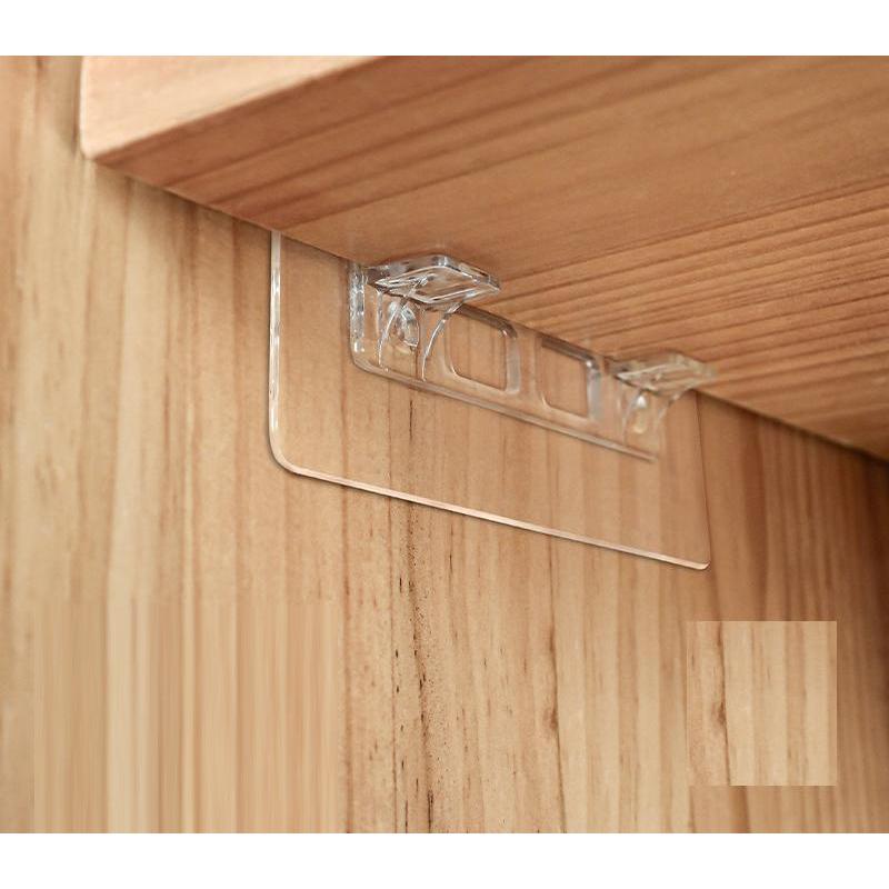 Transparent Self-Adhesive Shelf Support Brackets 16pcs by HitMyNeed