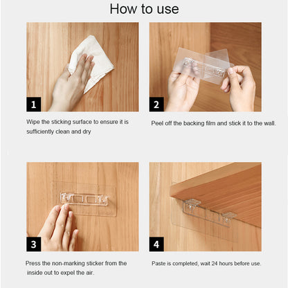 Transparent Self-Adhesive Shelf Support Brackets by HitMyNeed