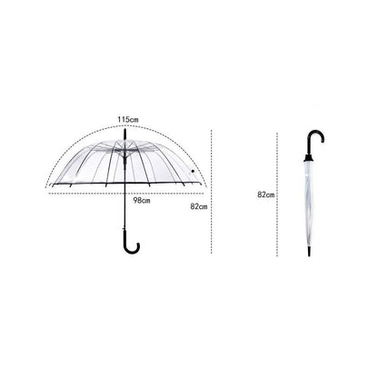 Transparent Semi-Automatic Umbrella Parasol by HitMyNeed