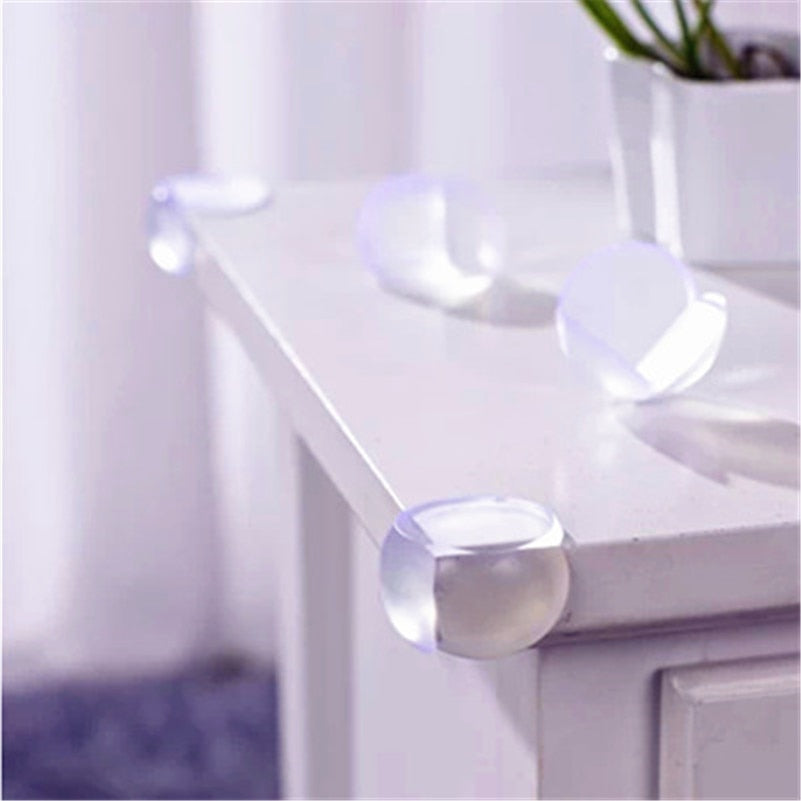 Transparent Silicone Table Corner Protectors (4pcs) by HitMyNeed