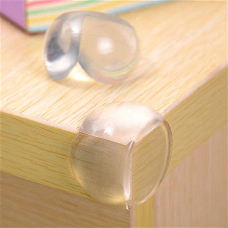 Transparent Silicone Table Corner Protectors (4pcs) by HitMyNeed