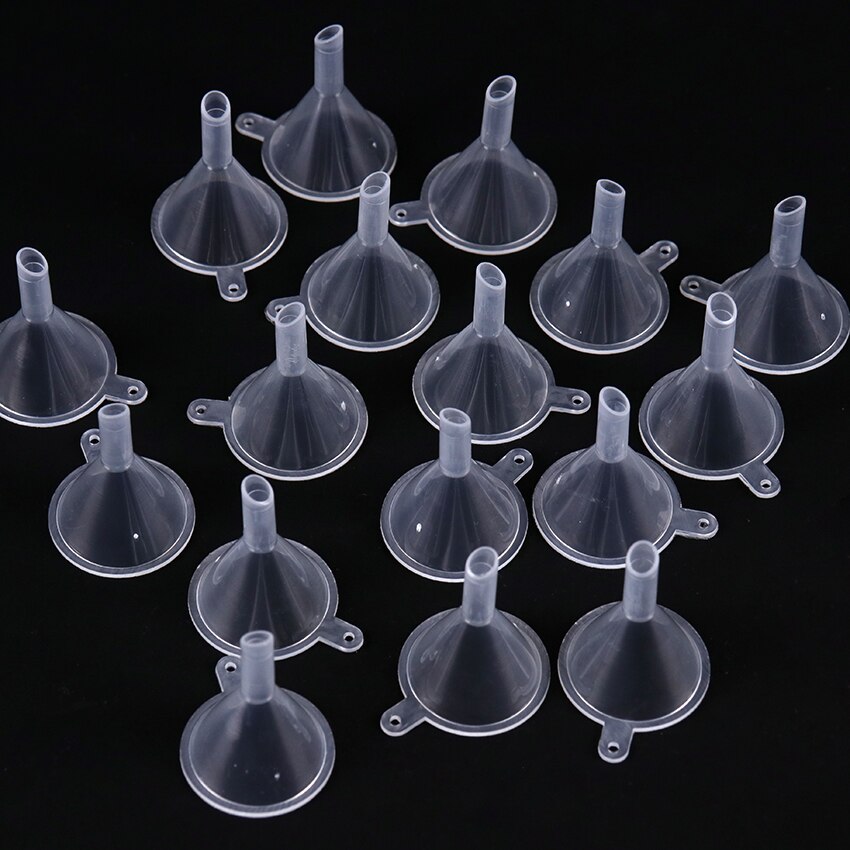 Transparent Small Plastic Funnels 10-Pack by HitMyNeed