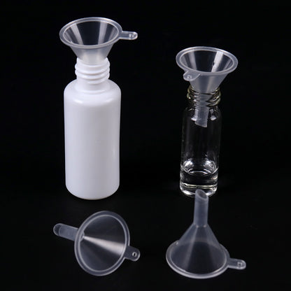 Transparent Small Plastic Funnels 10-Pack by HitMyNeed