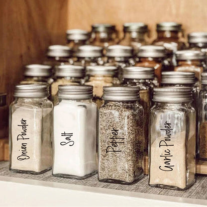 Transparent Spice Bottle Labels Set (274 Stickers) by HitMyNeed