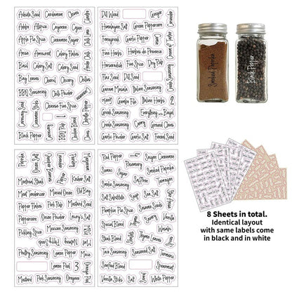 Transparent Spice Bottle Labels Set (274 Stickers) by HitMyNeed