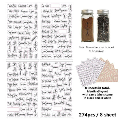 Transparent Spice Bottle Labels Set (274 Stickers) by HitMyNeed