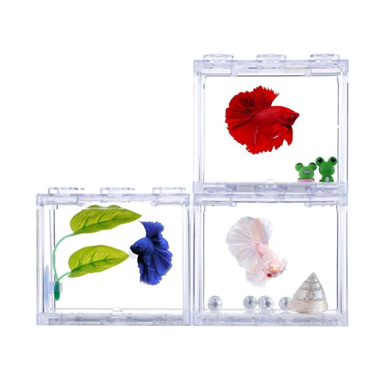 Transparent Stackable Acrylic Fish Tank 12 x 8 x 10 cm by HitMyNeed