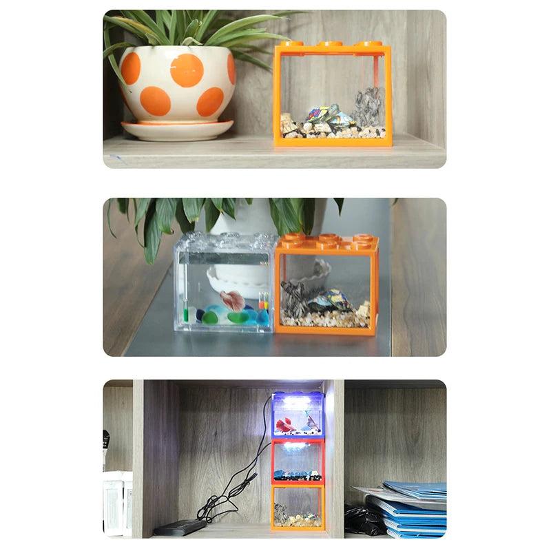 Transparent Stackable Acrylic Fish Tank 12 x 8 x 10 cm by HitMyNeed