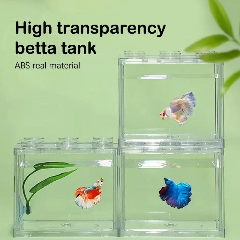 Transparent Stackable Acrylic Fish Tank 12 x 8 x 10 cm by HitMyNeed