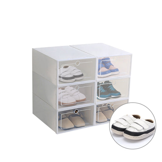 Transparent Stackable Shoe Storage Boxes (Set of 6) by HitMyNeed