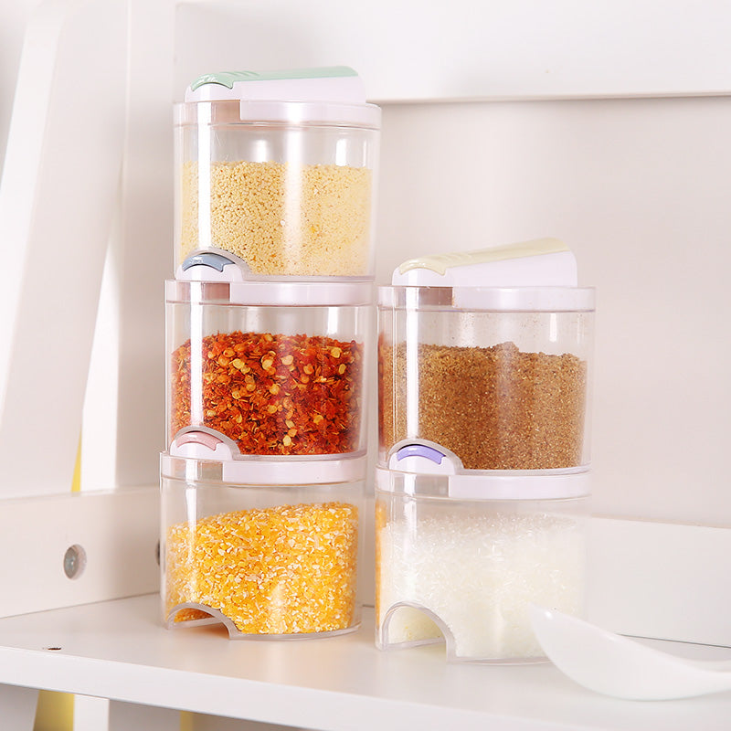 Transparent Stackable Spice Jars Set of 5 by HitMyNeed