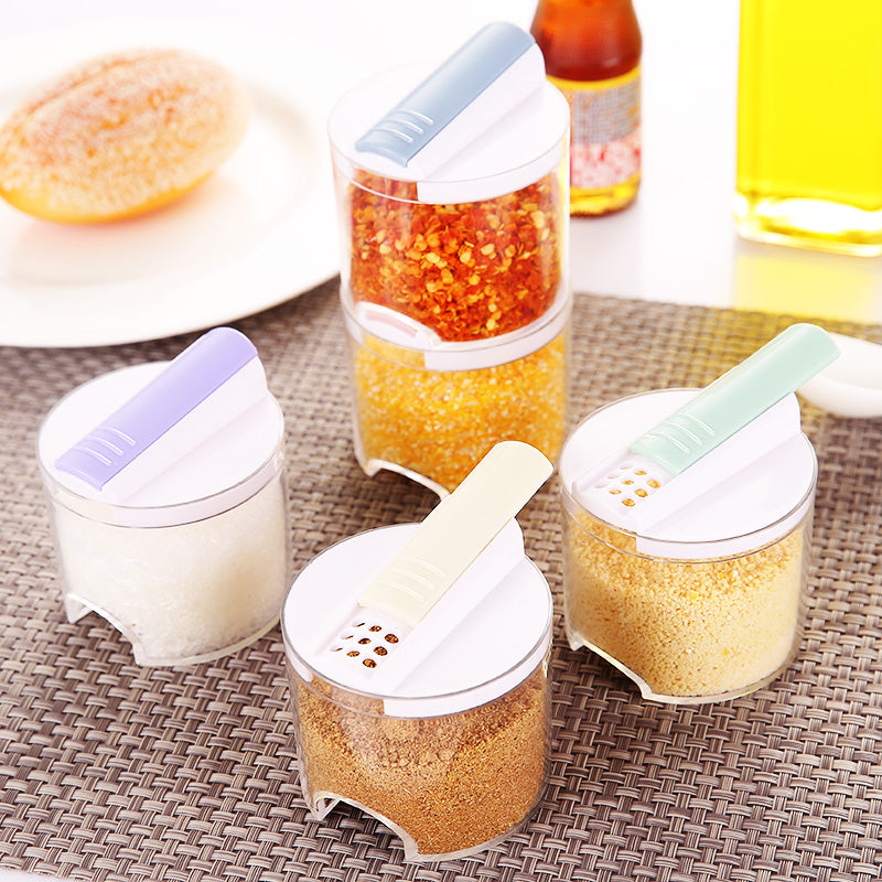 Transparent Stackable Spice Jars Set of 5 by HitMyNeed