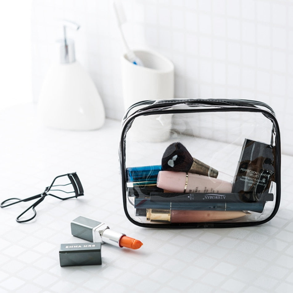 Transparent Travel Toiletry Pouch Organizer by HitMyNeed