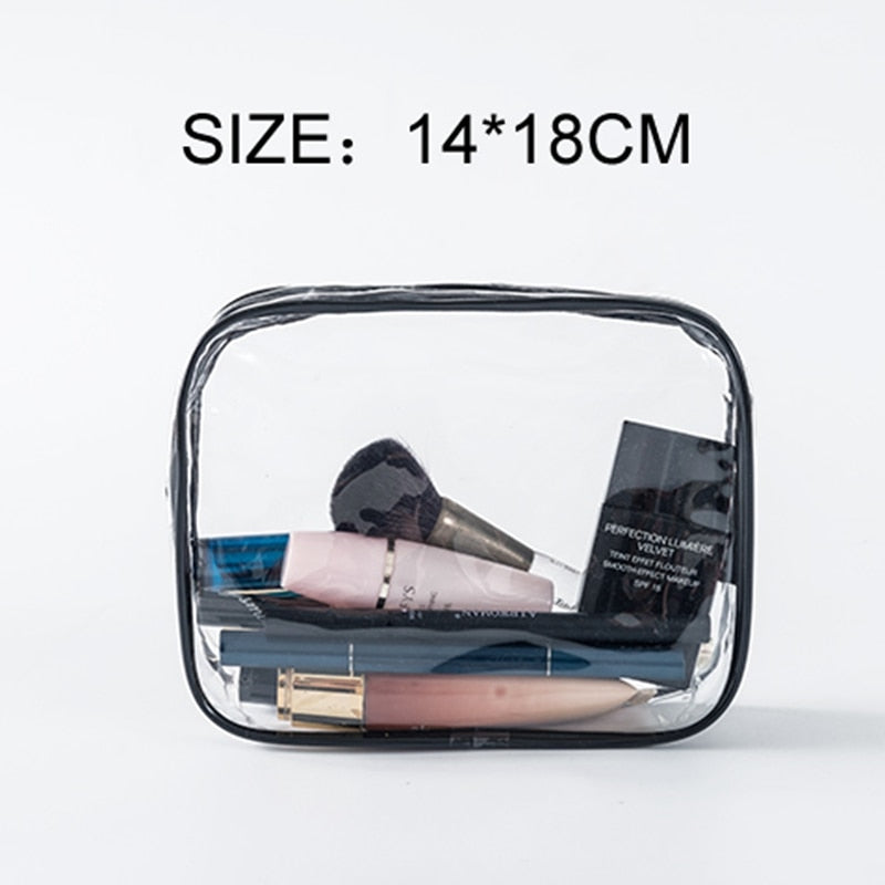 Transparent Travel Toiletry Pouch Organizer by HitMyNeed