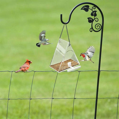Transparent Triangle Acrylic Hanging Bird Feeder by HitMyNeed
