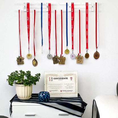 Transparent Wall Medal Holder Acrylic Display Rack by HitMyNeed