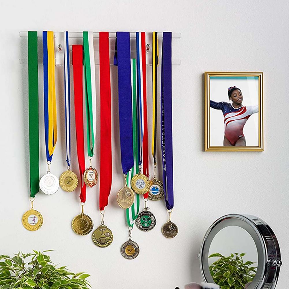Transparent Wall Medal Holder Acrylic Display Rack by HitMyNeed