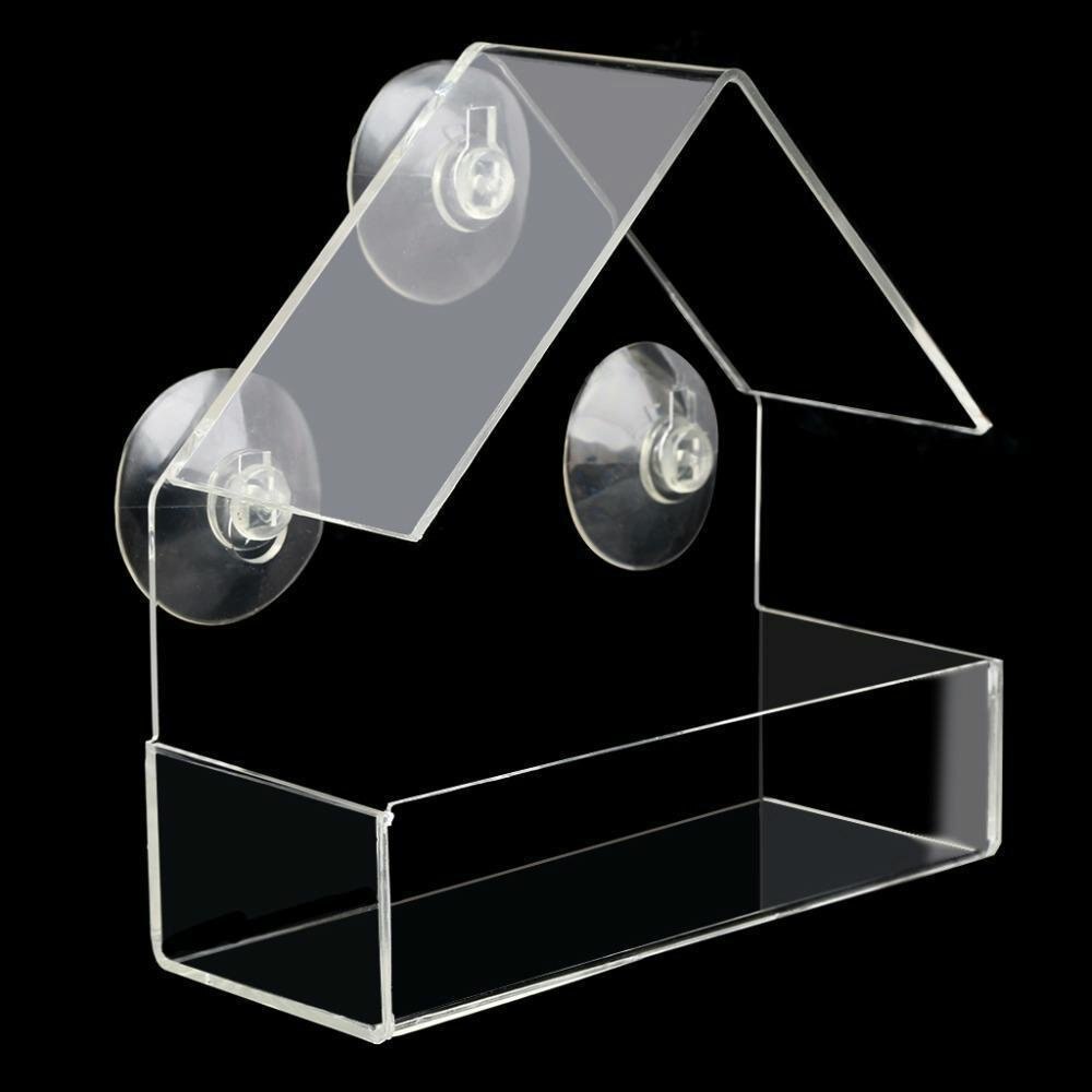 Transparent Window Bird Feeder with Suction Cups by HitMyNeed