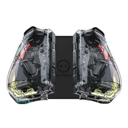 Transparent Wireless Joy‑Pad with 8‑Color LED for Switch by HitMyNeed