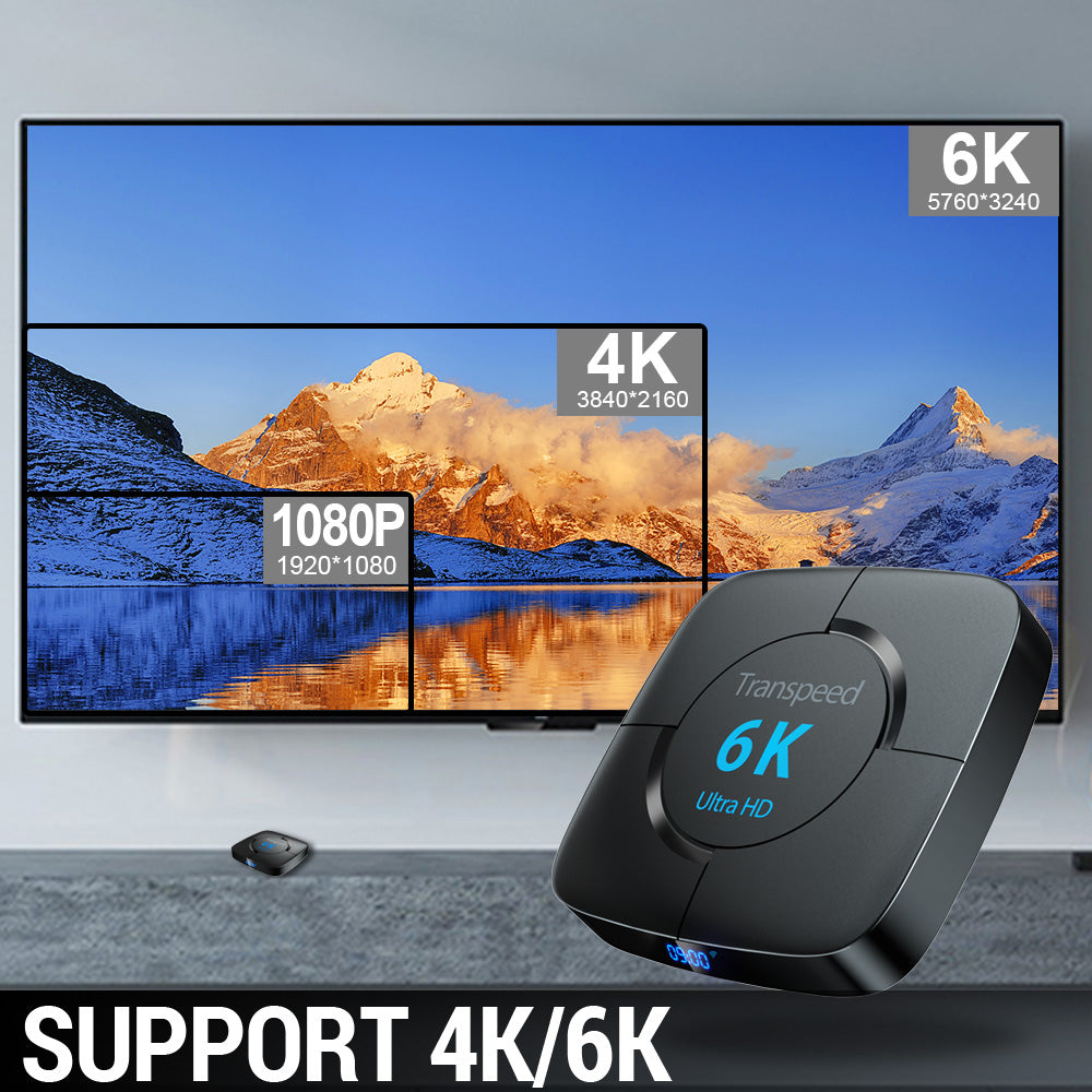 Transpeed Android 10 TV Box with Voice Assistant 6K au-plug 64g-voice-remote by HitMyNeed