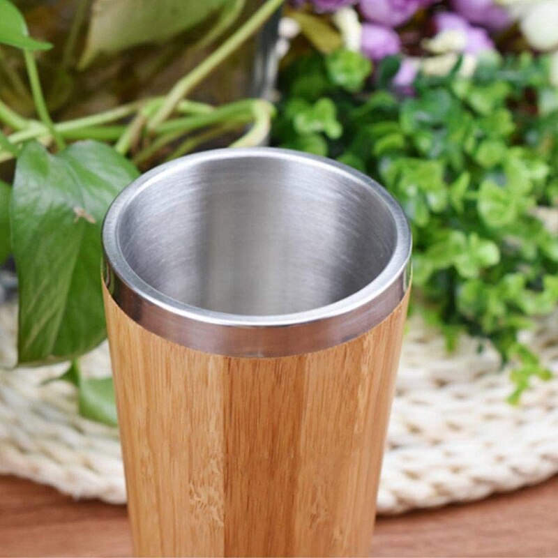 Travel Bamboo Tumbler Cup with Leak-Proof Lid by HitMyNeed