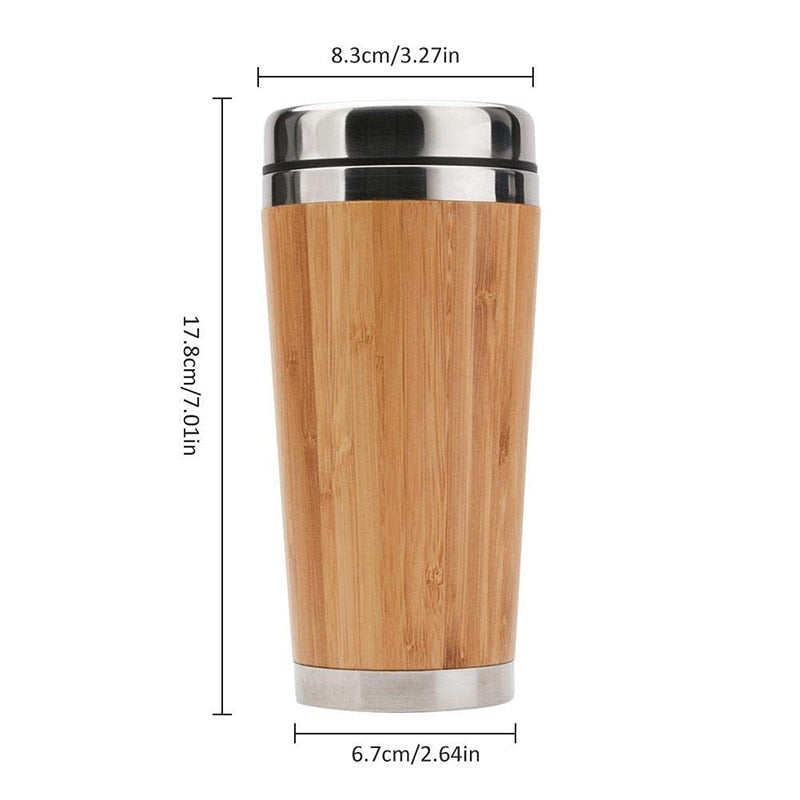 Travel Bamboo Tumbler Cup with Leak-Proof Lid by HitMyNeed
