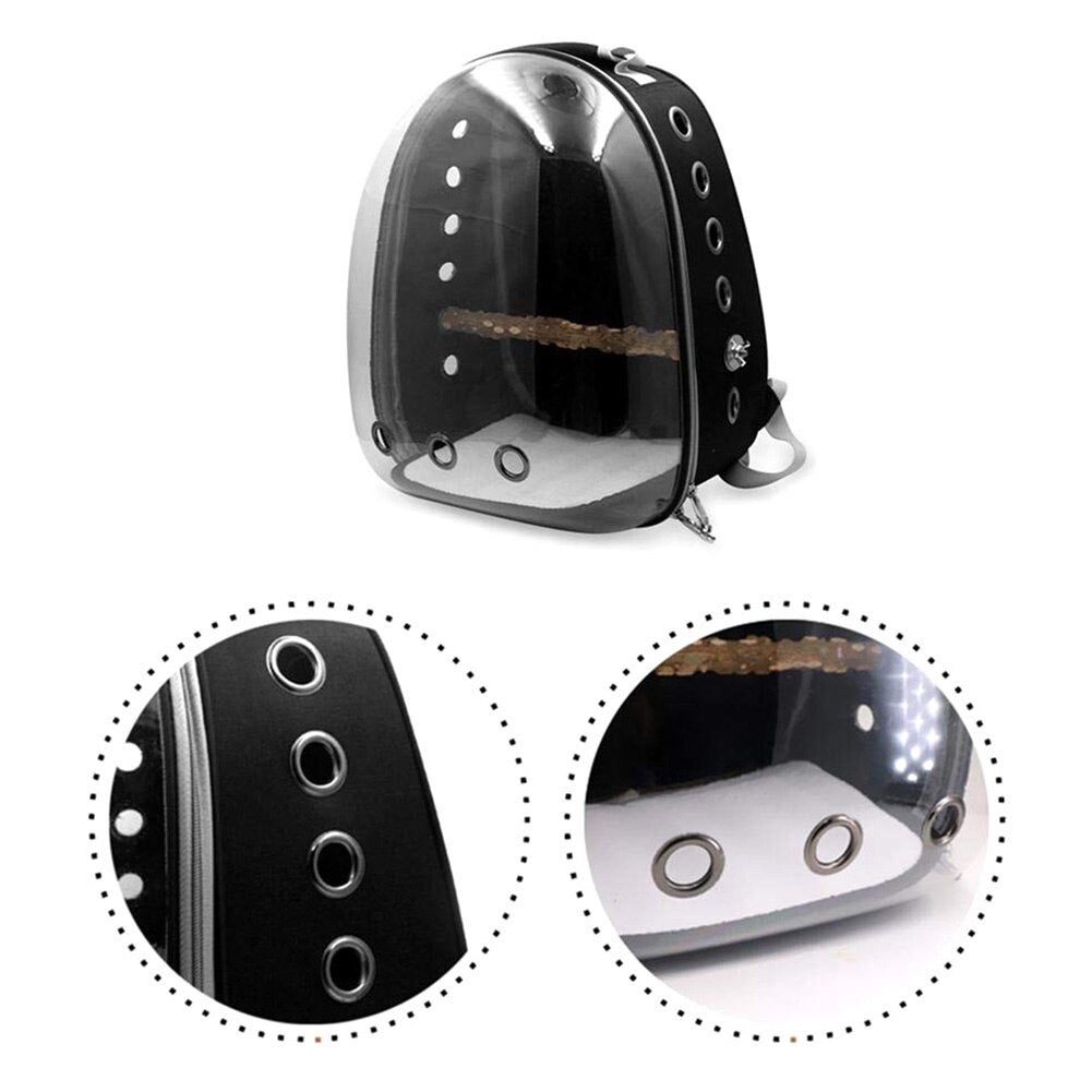 Travel Clear Parrot Backpack Carrier by HitMyNeed