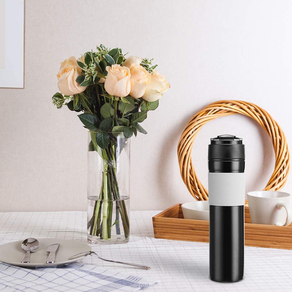 Travel Coffee Press Portable Bottle Set (2 Pack) by HitMyNeed