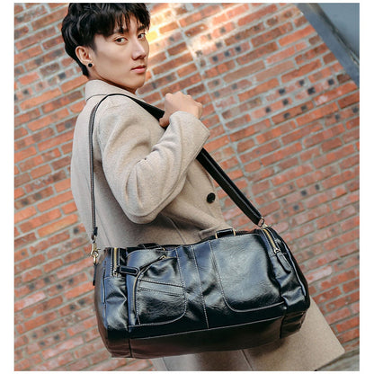 Travel Duffel Bag PU Leather Weekender 35L by HitMyNeed