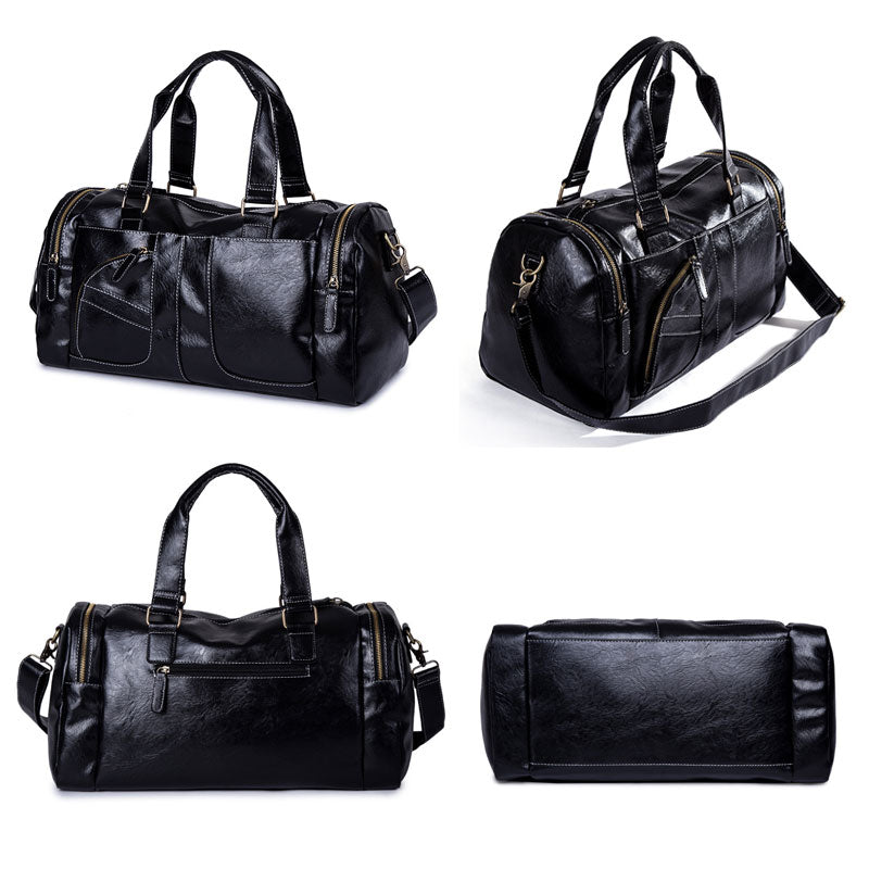 Travel Duffel Bag PU Leather Weekender 35L by HitMyNeed