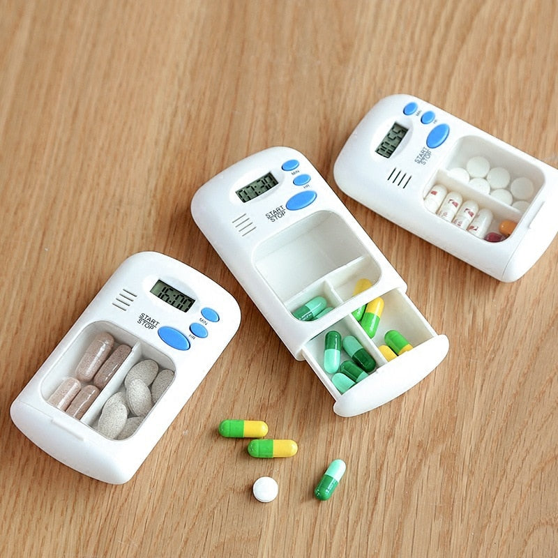 Travel Electronic Pill Case with Timer Alarm by HitMyNeed