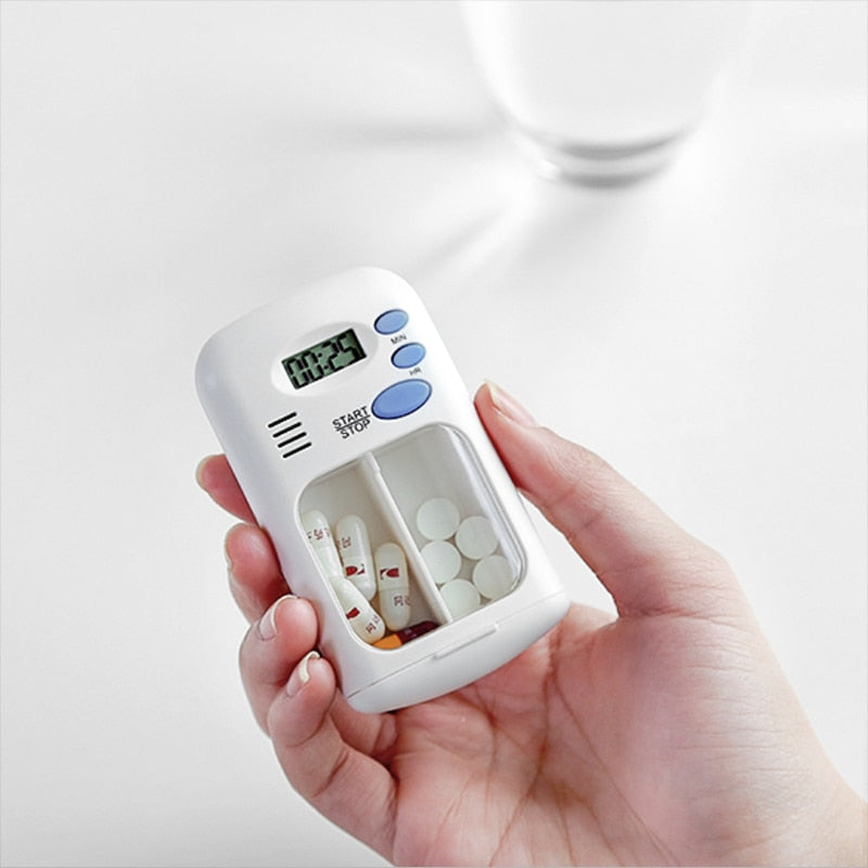 Travel Electronic Pill Case with Timer Alarm by HitMyNeed
