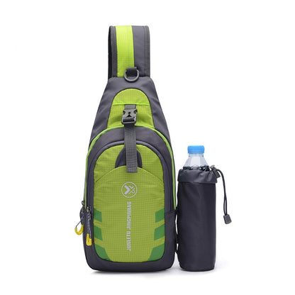 Travel Hiking Chest Shoulder Bag with Laptop Sleeve green by HitMyNeed