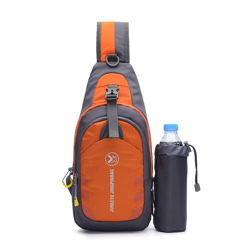 Travel Hiking Chest Shoulder Bag with Laptop Sleeve orange by HitMyNeed