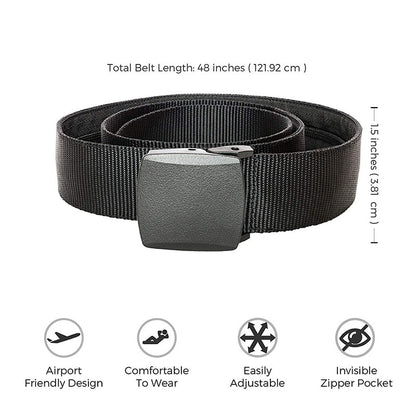 Travel Money Belt Anti-Theft Wallet with Hidden Pocket by HitMyNeed