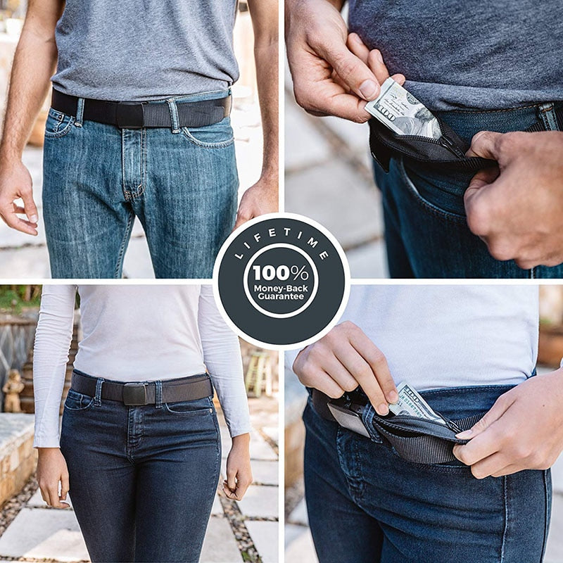 Travel Money Belt Anti-Theft Wallet with Hidden Pocket by HitMyNeed