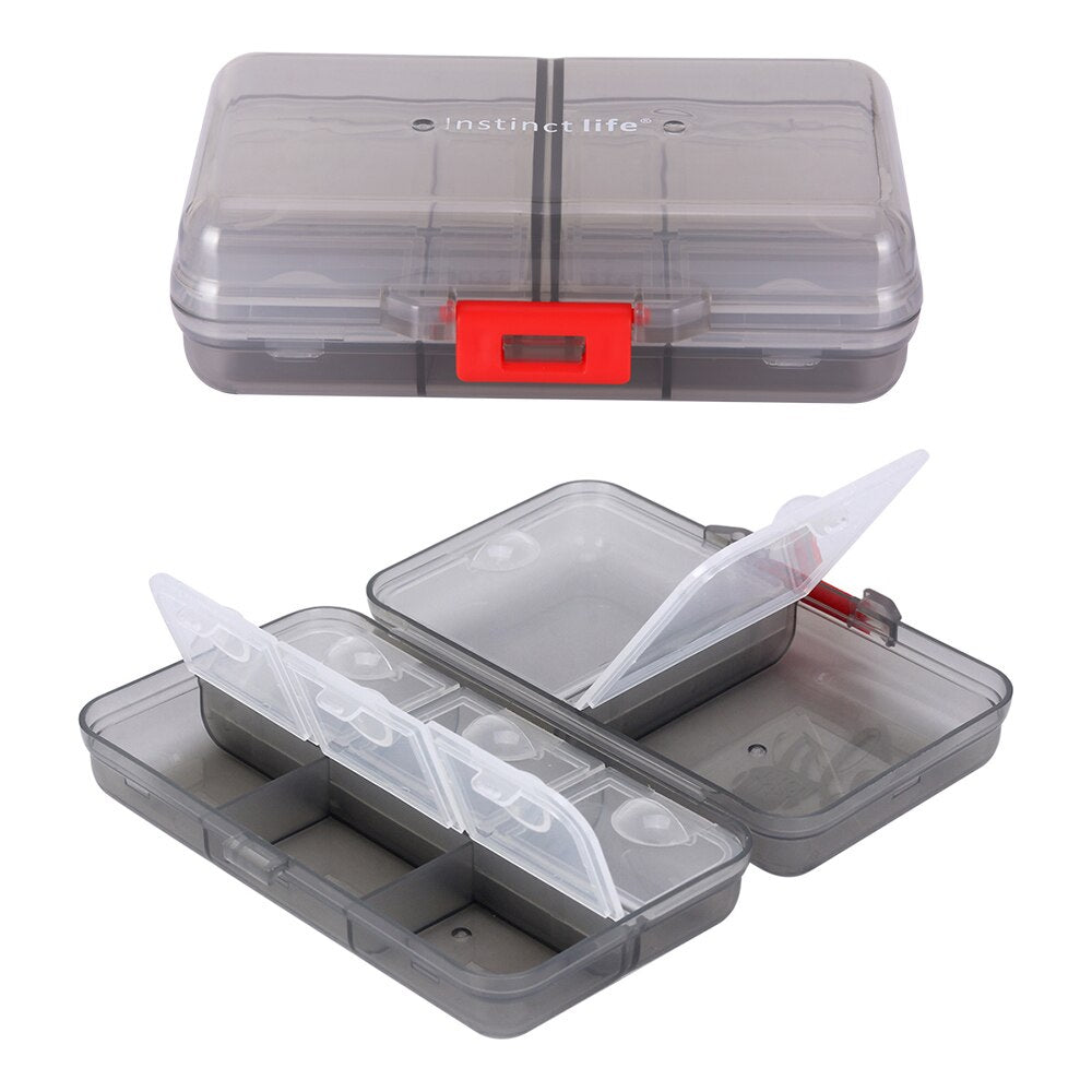 Travel Pill Box with 8 Secure Compartments by HitMyNeed