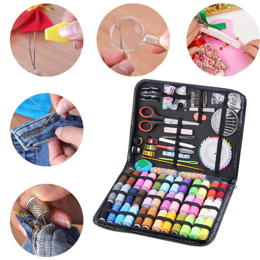 Travel Sewing Kit DIY Set with Case (183 pcs) by HitMyNeed
