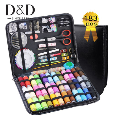 Travel Sewing Kit DIY Set with Case (183 pcs) by HitMyNeed