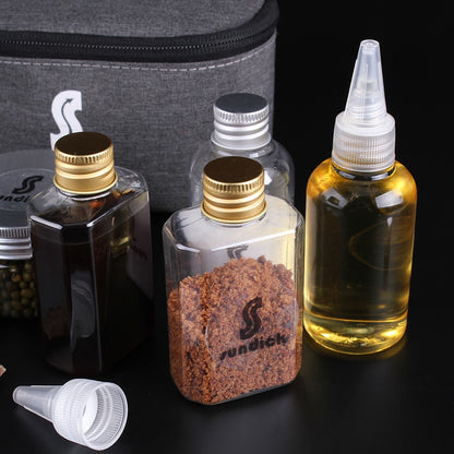 Travel Spice Container Set with Zippered Bag (9pcs) by HitMyNeed