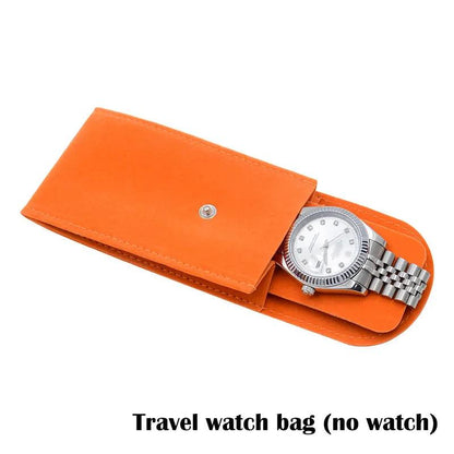 Travel Watch Storage Bag Organizer Anti-Dust Case brown by HitMyNeed