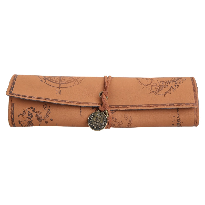 Treasure Map Roll Pencil Case with 3 Pockets 1 by HitMyNeed