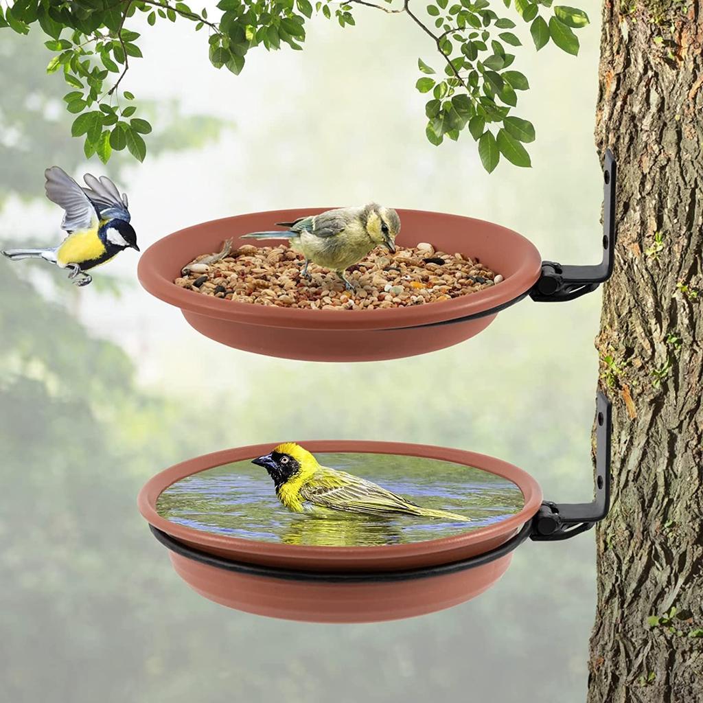 Tree Mounted Bird Feeder and Bird Bath Set (2 pcs) by HitMyNeed