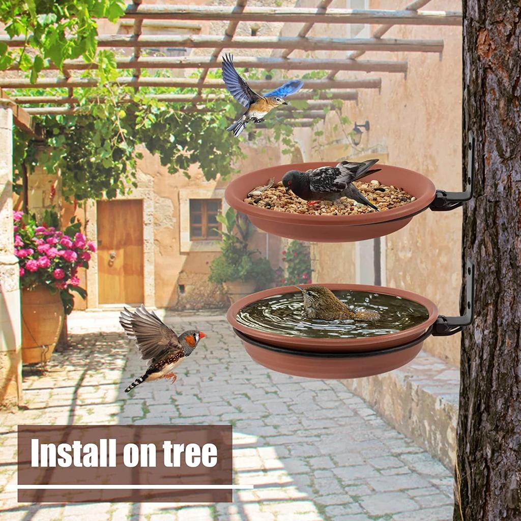 Tree Mounted Bird Feeder and Bird Bath Set (2 pcs) by HitMyNeed