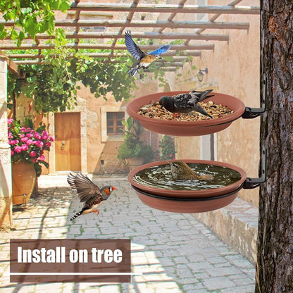 Tree Mounted Bird Feeder and Bird Bath Set (2 pcs) by HitMyNeed