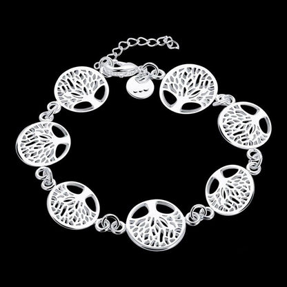 Tree of Life Sterling Silver Bracelet for Women by HitMyNeed